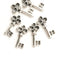 6pc Antique Silver Skeleton key charms