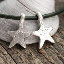 2pc Antique Silver 18mm Star charms