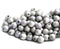 4mm Matte light grey czech glass beads druk round spacers - approx.80pc