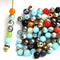 4mm Multicolor Czech glass round druk beads mix - approx.80pc