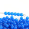 4mm Electric Blue czech glass beads round spacers - 100Pc
