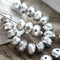 4x7mm Silver rondelle czech glass beads rondels gemstone cut - 20pc