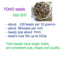 6/0 Toho seed beads, Transparent Lemon N 12, yellow - 10g