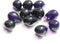 6Pc Dark Royal Purple czech glass Teardrop beads - 10x14mm