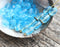 40pc Aqua Blue teardrop beads czech glass pear beads - 7x5mm