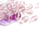 11x8mm Light Purple oval beads, czech glass fire polished barrel beads - 20Pc