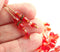 40pc Pink teardrop beads, czech glass pear beads - 7x5mm