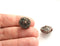 15mm Antique Copper Ornament Lentil beads 2Pc