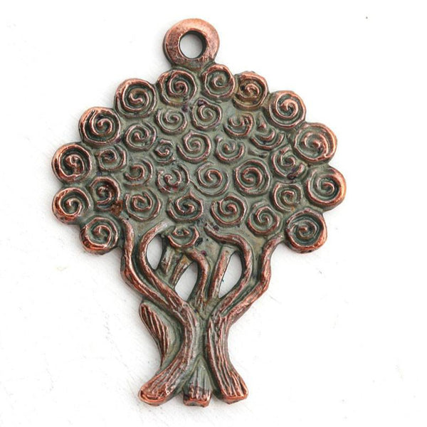 Tree of Life pendant bead Antique Copper