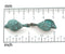 2pc Green patina large Shell charms 27mm