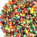 Orange Green seed beads mix TOHO Seed beads - 10g