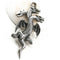 Three headed Dragon pendant, Antique Silver