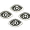 4pc Antique silver Evil Eye charms