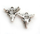 2pc Antique Silver Deer Elk charms