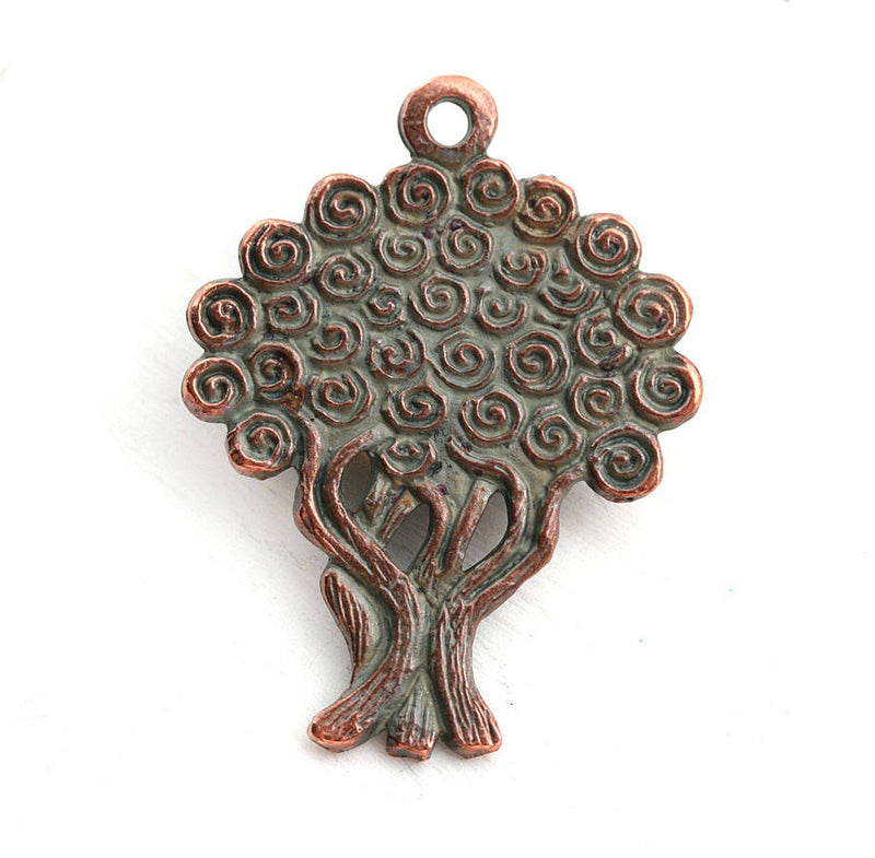 Tree of Life pendant bead Antique Copper