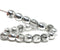 5mm Crystal clear with silver coating Czech glass beads - 40Pc