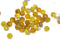 3x5mm Amber Yellow rondelle beads, tiny czech glass spacers - 40Pc