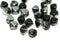 6mm Black bicone beads Gunmetal luster Czech glass pressed beads 30Pc