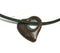 Copper Heart pendant bead Large hole