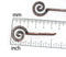 2pc Antique Copper Spiral hammered charms 55mm