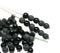 4mm Black glass beads mix czech round druk spacers - about 90pc