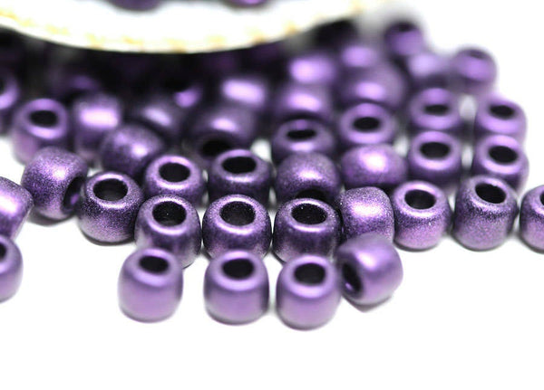 6/0 Toho seed beads, Hybrid Metallic Suede Purple N Y612 - 10g