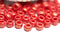 6/0 Toho seed beads, Hybrid Sueded Gold Opaque Pepper Red N Y623 - 10g