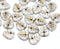 9mm White Gold leaf beads glass Heart shaped triangle leaf beads - 30pc