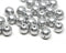 8mm Silver color czech glass round pressed druk beads - 15pc