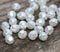 5mm White Faux pearls Czech glass round beads fire polished spacers 30Pc