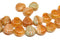 20pc Amber Yellow glass shell beads Amber Topaz