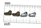 15x9mm Black shoe czech glass beads, Black Yellow, Sneakers Sport Street wear shoes 15Pc