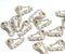 15x9mm White Gold shoe czech glass beads, Sneakers Sport Street wear shoes 15Pc