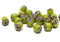 6mm Olive green glass beads mix Cathedral picasso czech fire polished round 20Pc