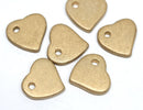 12pc Gold heart Ceramic heart beads