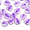 9mm Heart shaped triangle leaf beads Czech glass small leaves petals - 30pc