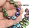 9mm Crystal Clear flower czech glass three petal daisy flower floral bead - 20Pc