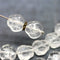 9mm Crystal Clear flower czech glass three petal daisy flower floral bead - 20Pc