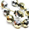 10mm Silver Gold round beads Gold Silver czech glass beads - 10pc