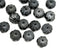 7x10mm Black Matte rondelle Crueller czech glass beads - 8Pc