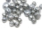 Grey silver Faux pearls czech glass round beads mix 6mm 8mm - 30Pc