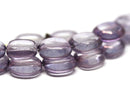 10x9mm Pale Purple with luster glass flat oval Czech beads - 15Pc