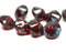 7x11mm Dark red rivoli czech glass beads Garnet Red Saucer - 4Pc