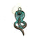 Copper Snake pendant Green patina