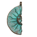 Green patina copper Half of a Sun pendant