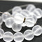 10mm Frosted clear round beads Matte crystal clear Czech glass - 20Pc