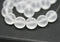 10mm Frosted clear round beads Matte crystal clear Czech glass - 20Pc
