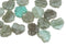 11x13mm Light green gray Czech glass Maple leaves pressed beads - 10pc