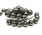 6mm Czech glass beads Metallic dark brown green round druk spacers 50Pc