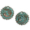 2pc Sun Moon charms Green patina Copper 20mm
